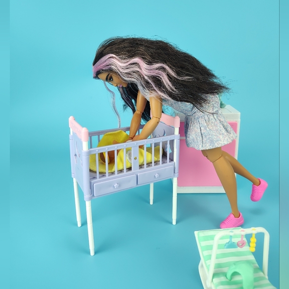 Mattel Curvy Barbie Extra Hispanic Doll Zuru My Mini Baby Girl + Accessories Lot - Picture 8 of 12